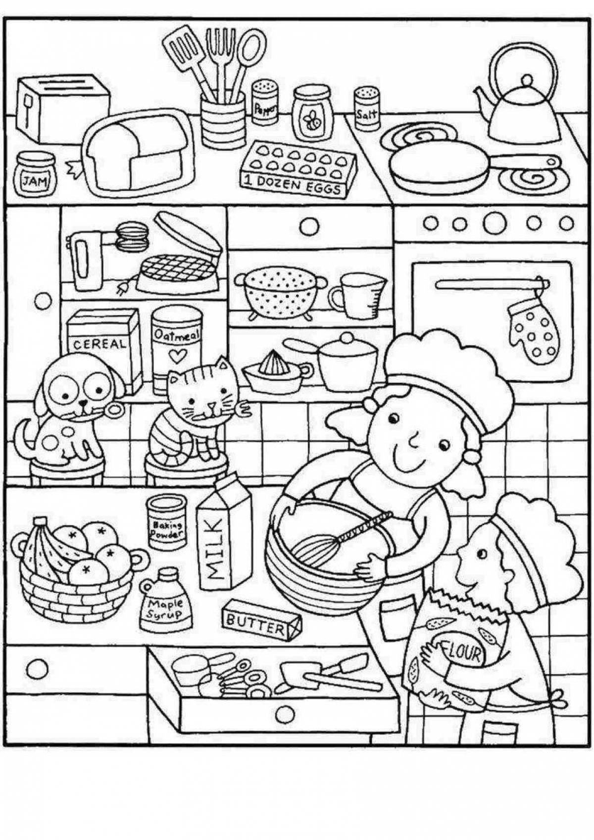 Coloring page amazing mayan cuisine