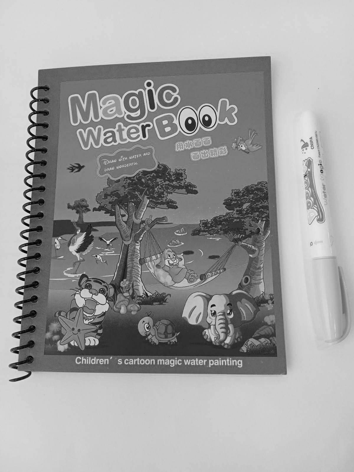 Colorful refillable water bottle coloring page