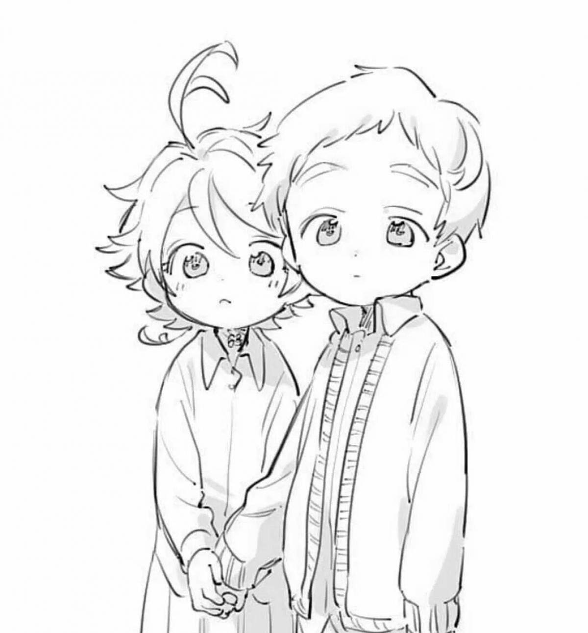 Smite the Promised Neverland anime coloring book