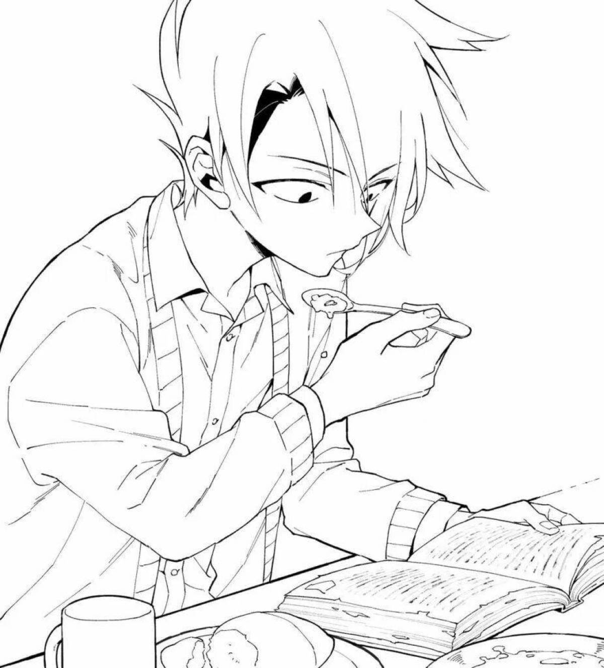 The Promised Neverland Manly Anime Coloring Page