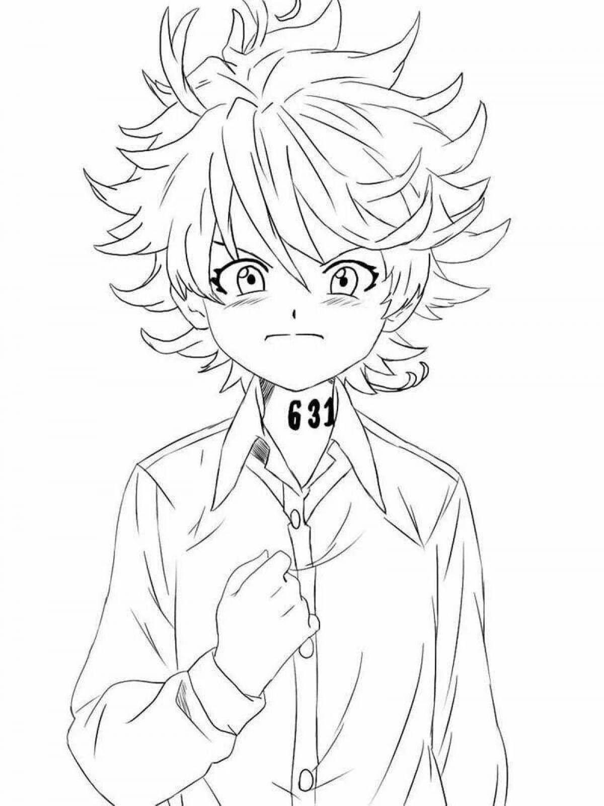 Amazing The Promised Neverland Anime Coloring Page