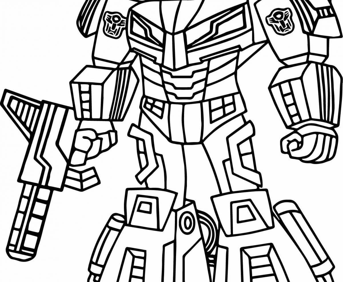 Crazy coloring paper robot