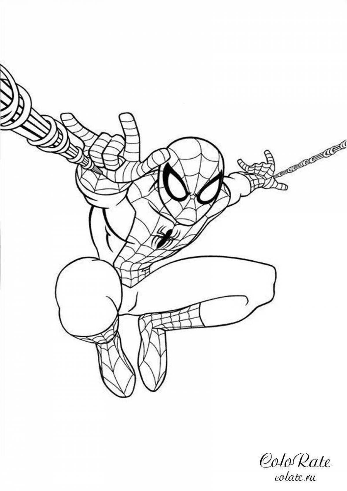 Great spiderman coloring page