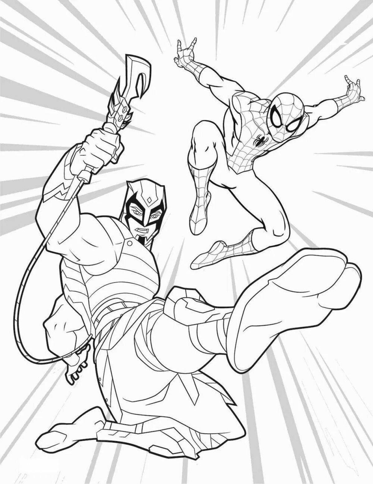 Marvelous spiderman coloring book