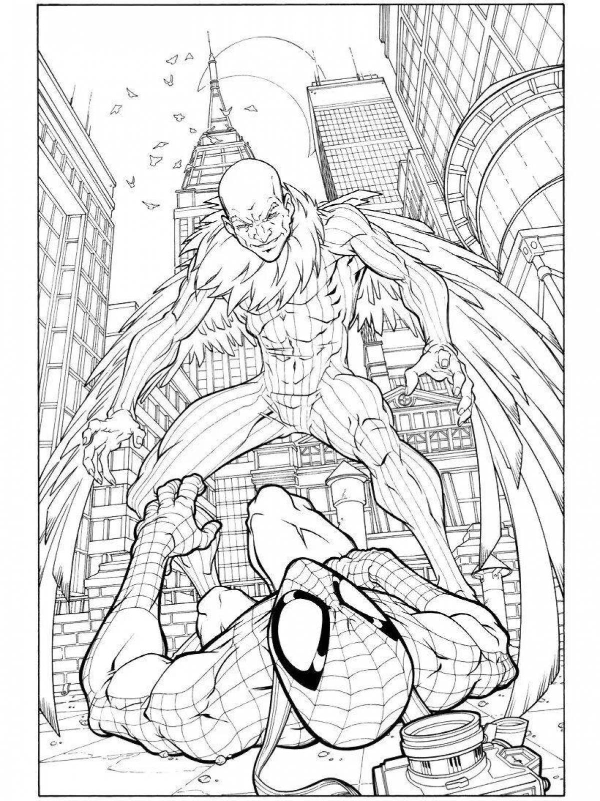 Excellent spider-man coloring page