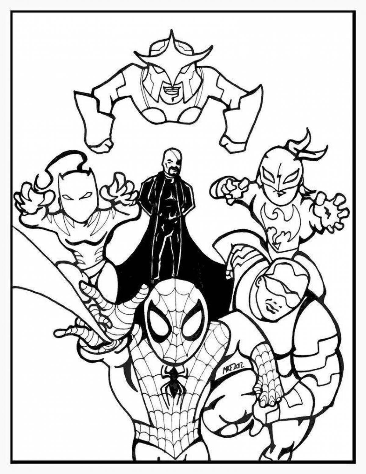 Marvelous spider-man coloring book