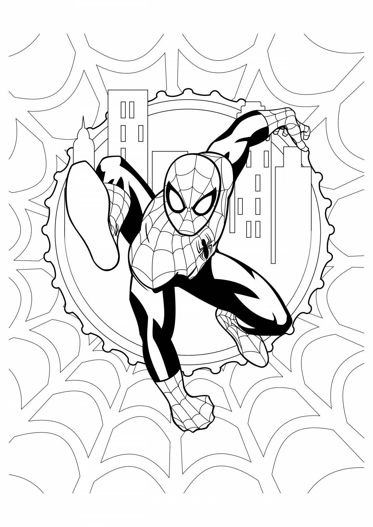 Glorious spiderman coloring book
