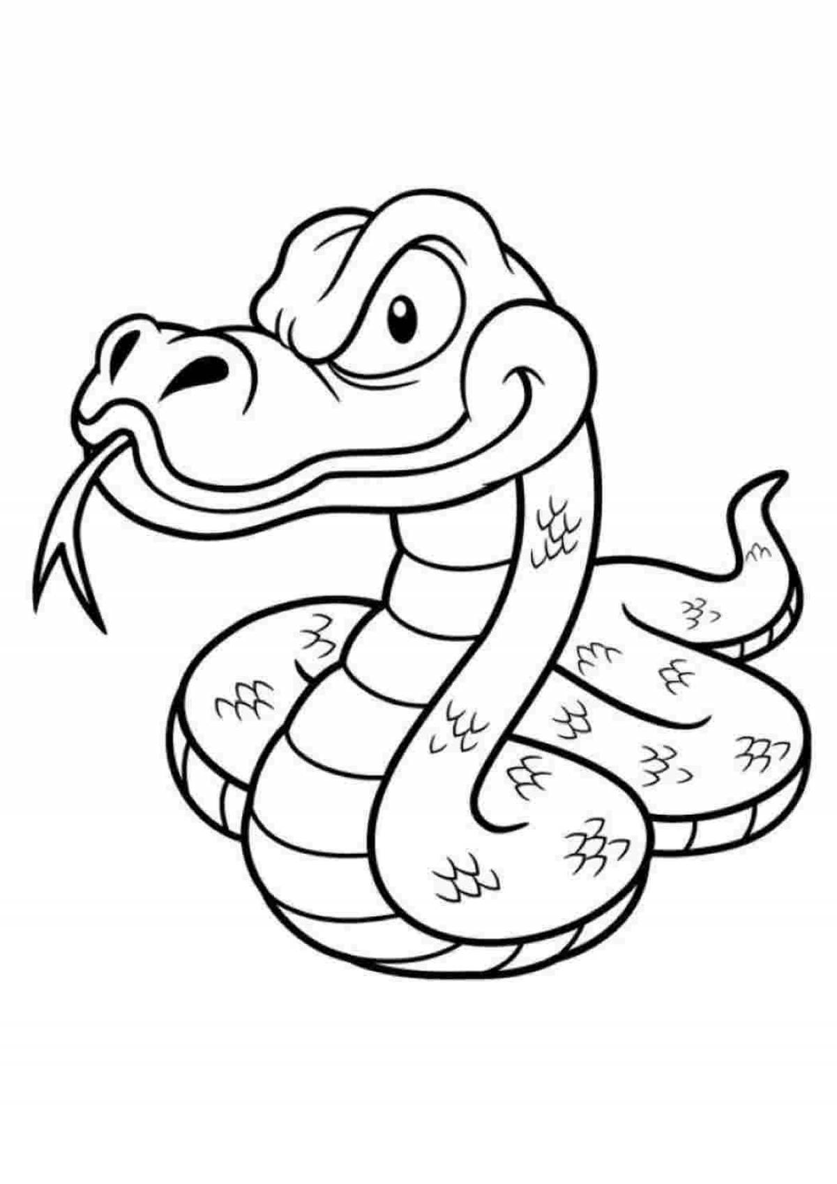 Coloring snake by numbers