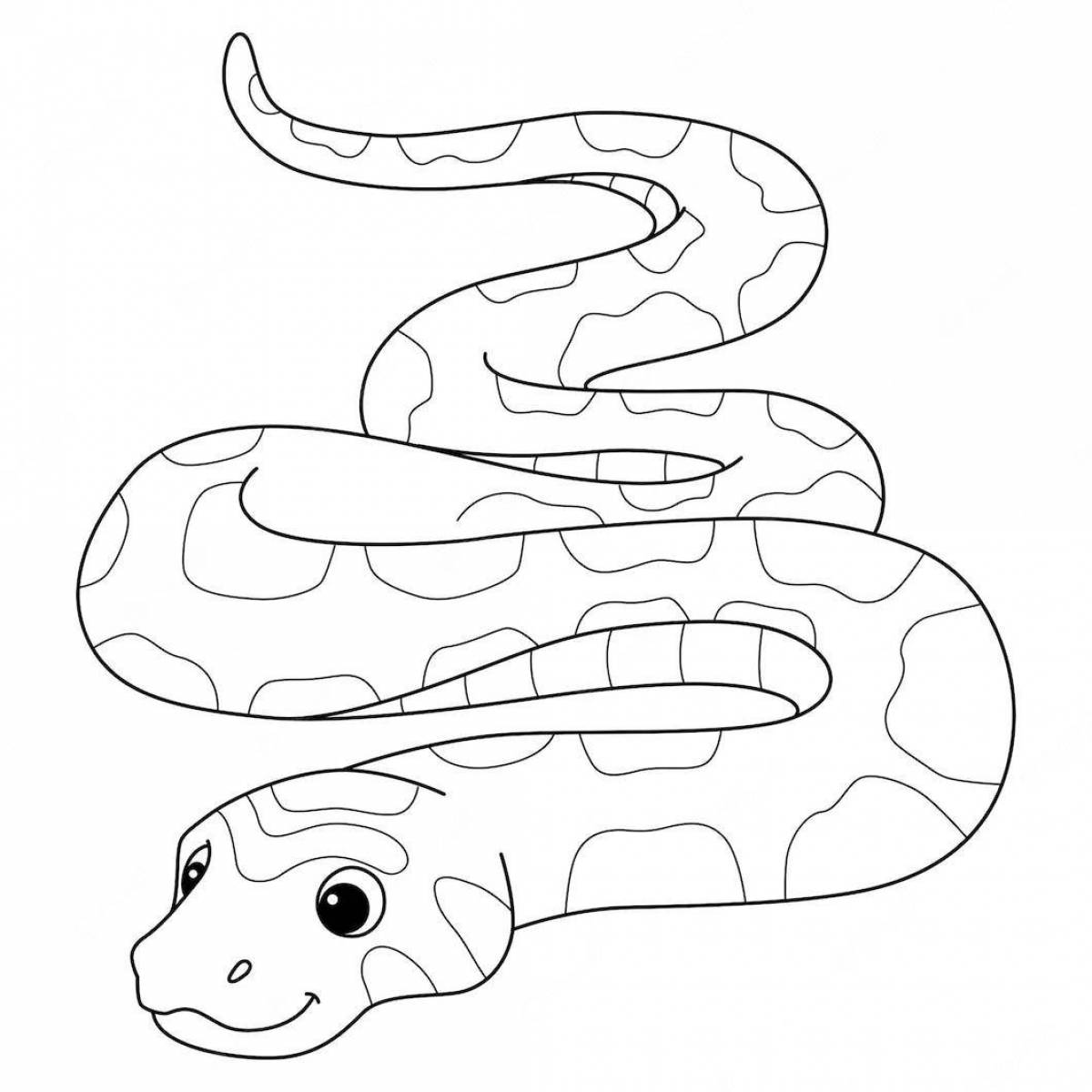 Восхитительная змея по номерам раскраски
