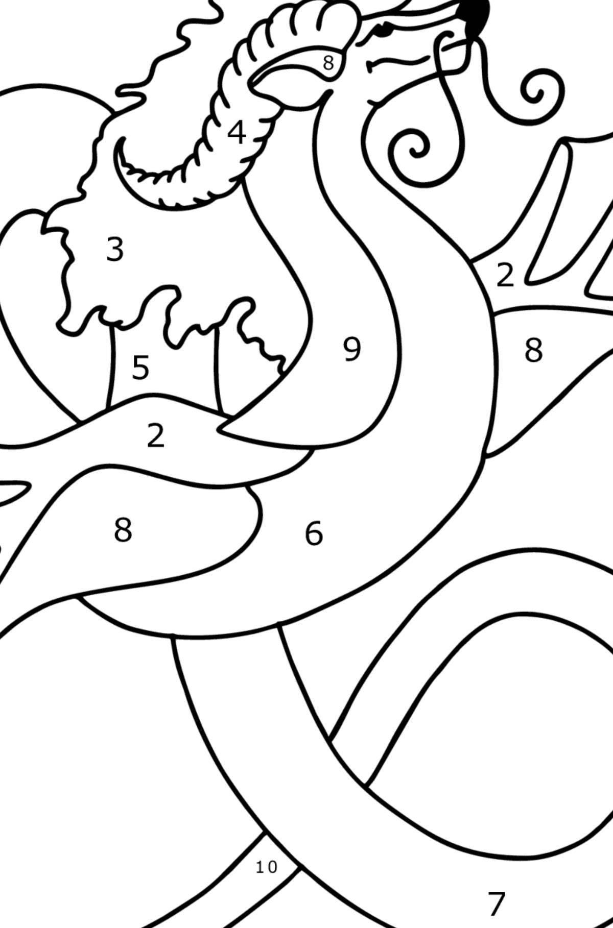 Удивительная змея по номерам раскраски