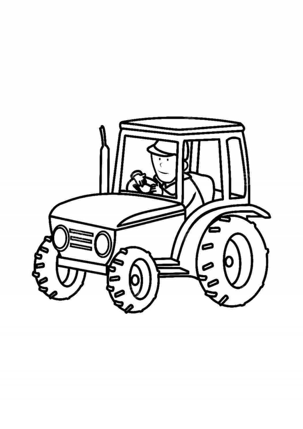 Grand left truck tractor coloring page