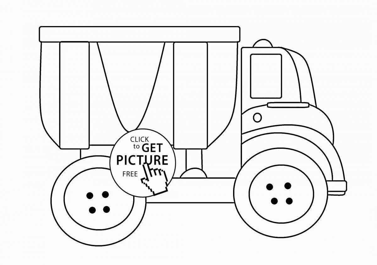 Раскраска впечатляющий левый грузовой тягач