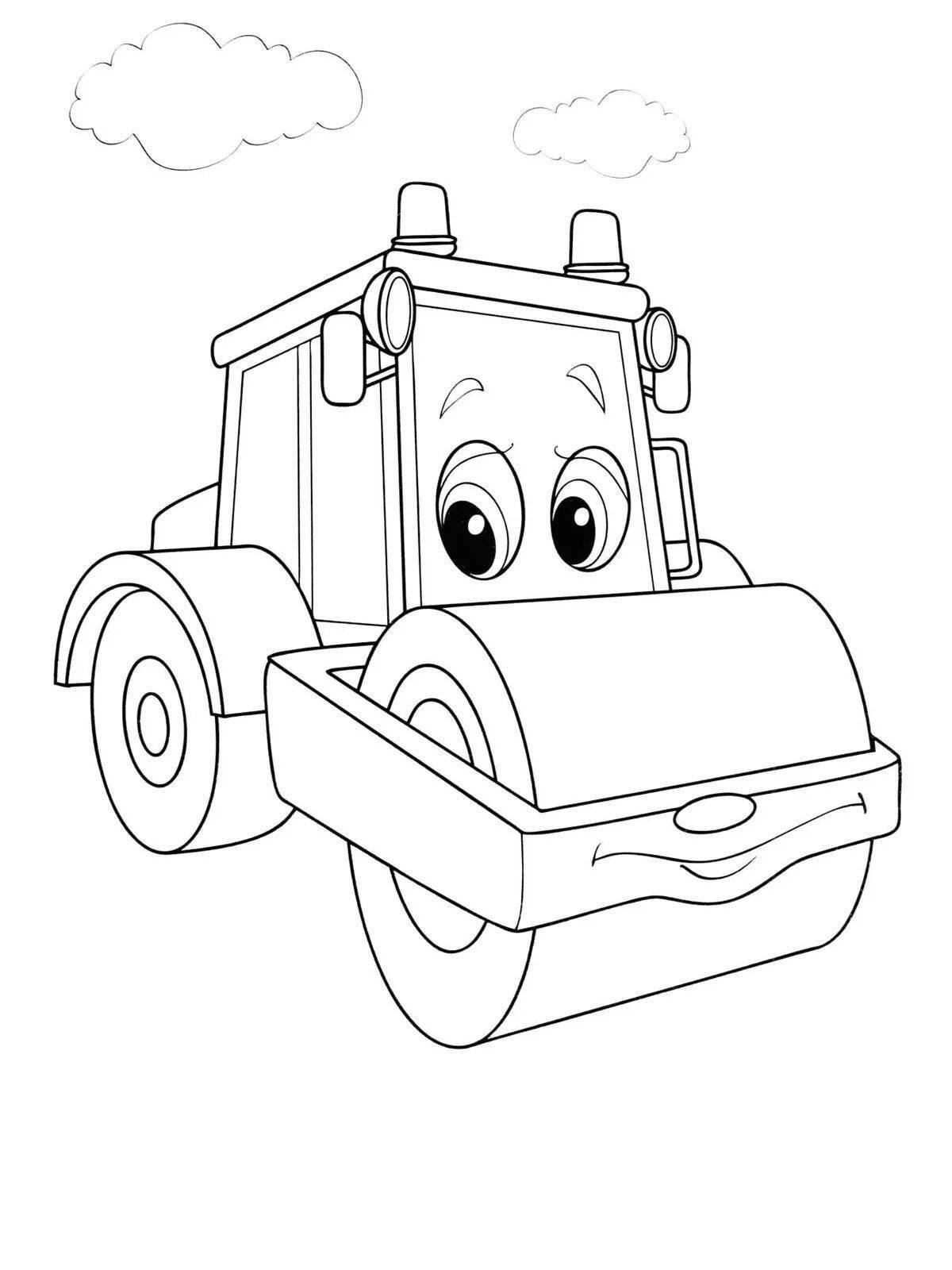 Coloring book wonderful left truck tractor