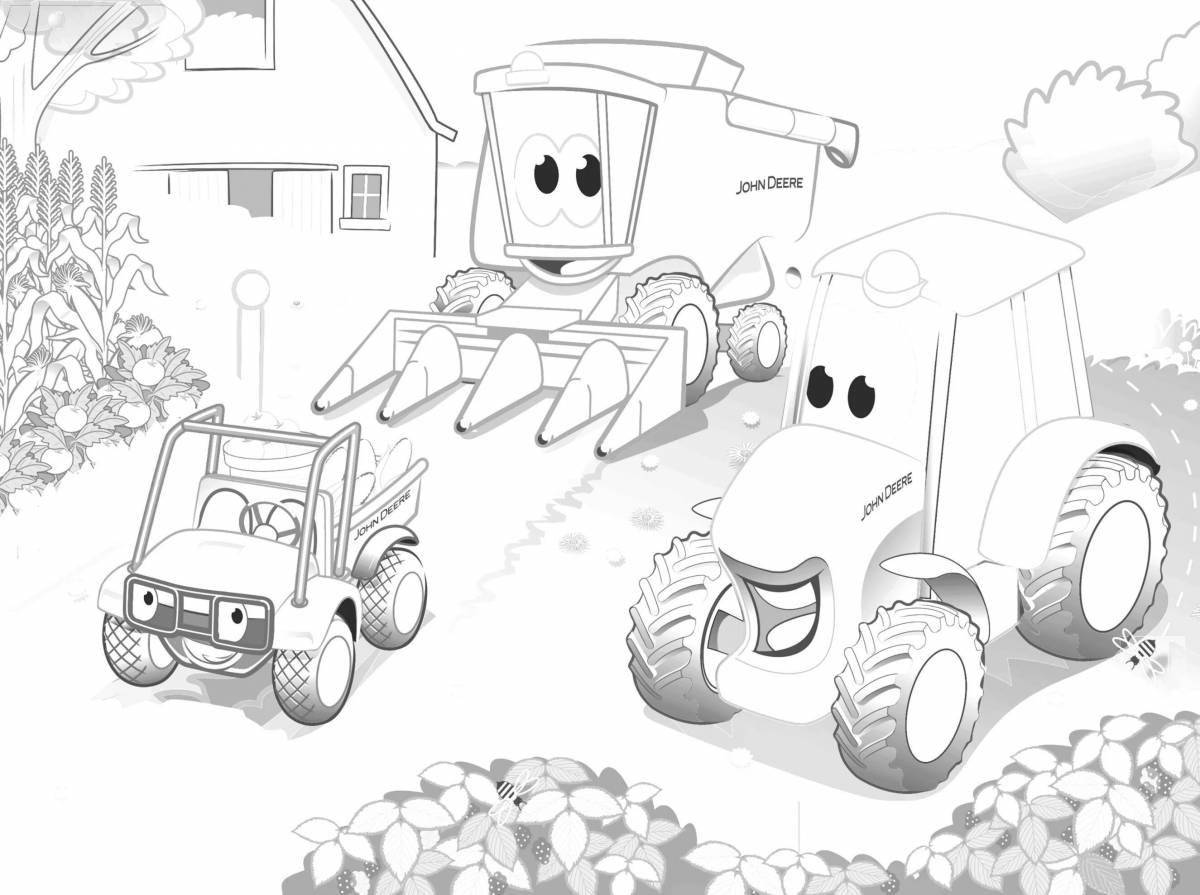 Tractor coloring left