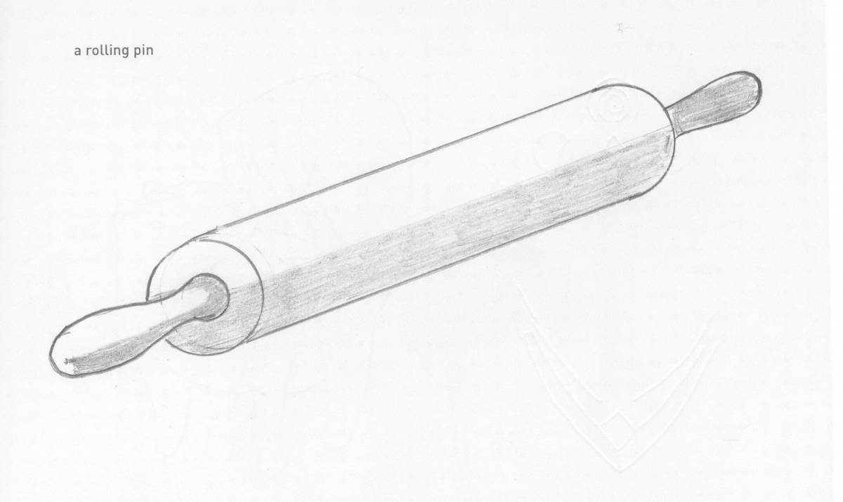 Junior rolling pin coloring page