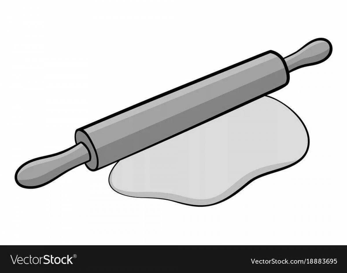 Junior Rolling Pin Animated Coloring Page