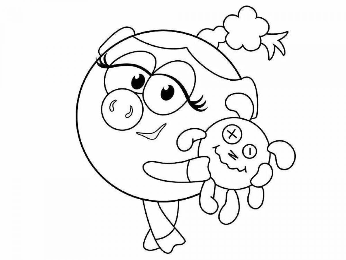 Coloring Pages Smeshariki for children (38 pcs) - download or print for ...