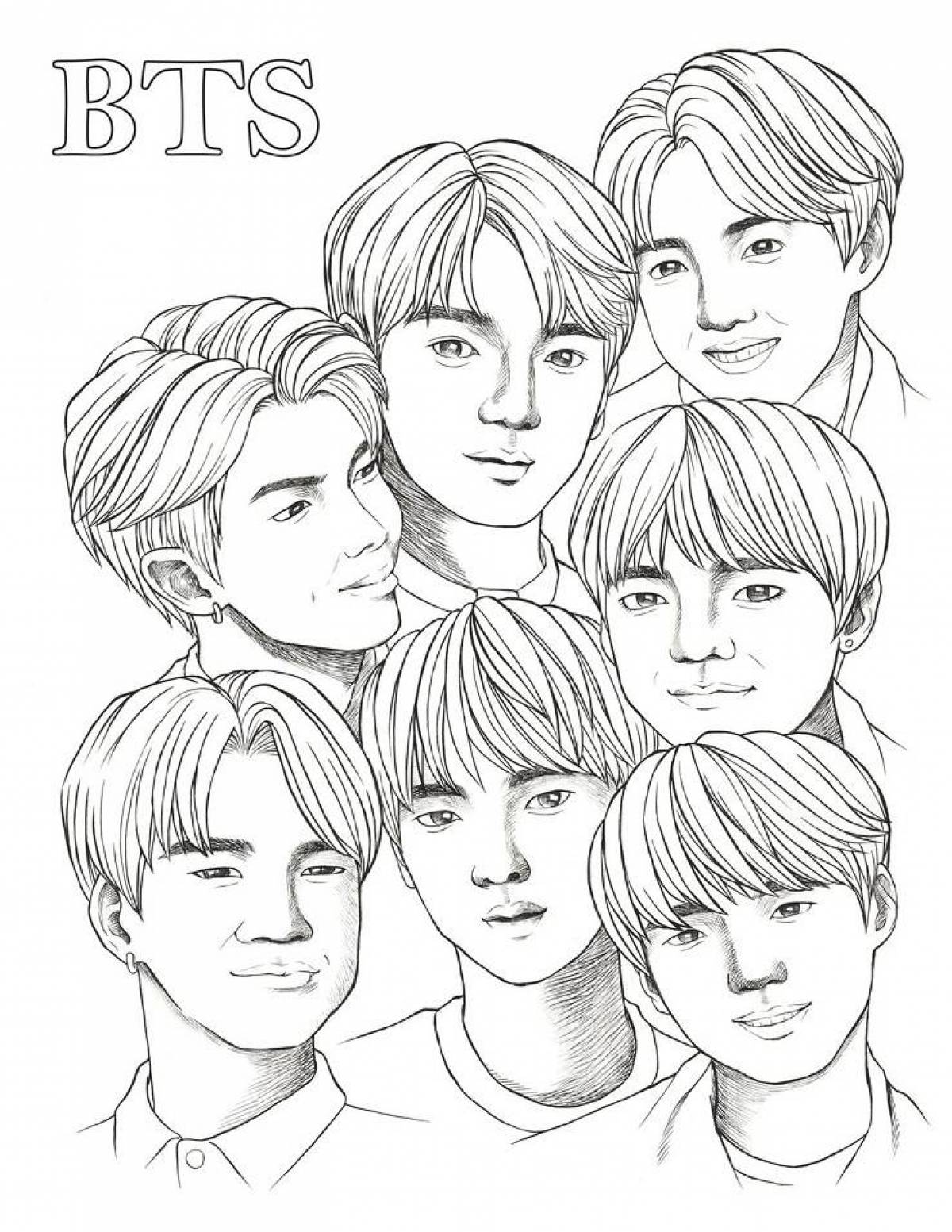 BTS рисунки группа