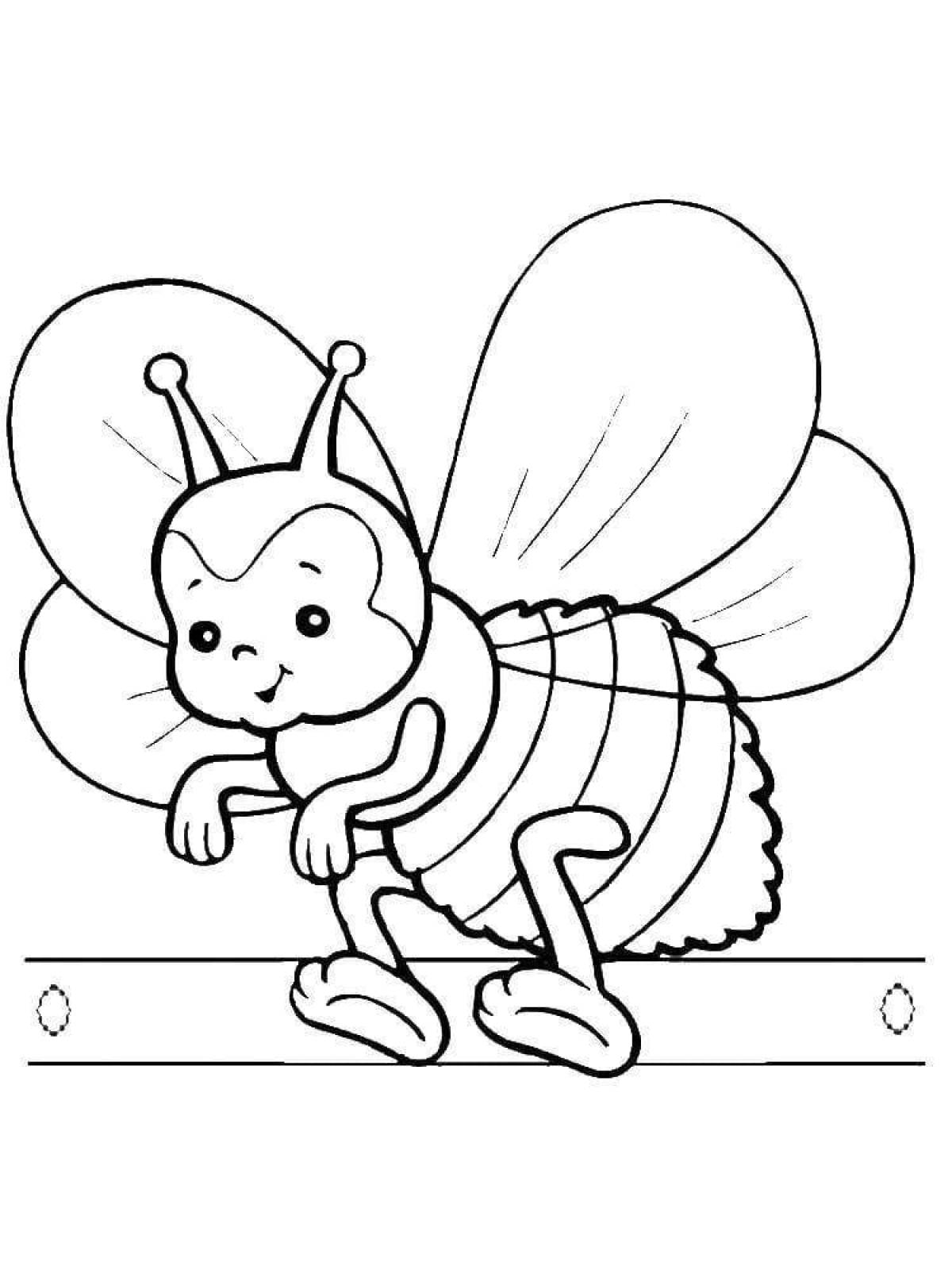 Раскраска пчёлка для детей