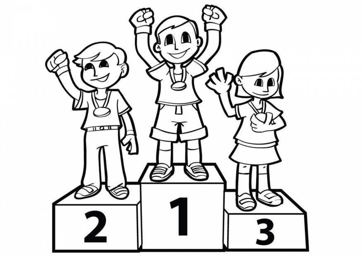 Раскраски спортивные соревнования для детей