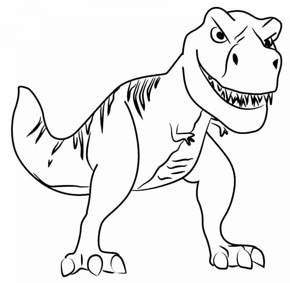 Великолепная раскраска tyrannosaurus rex