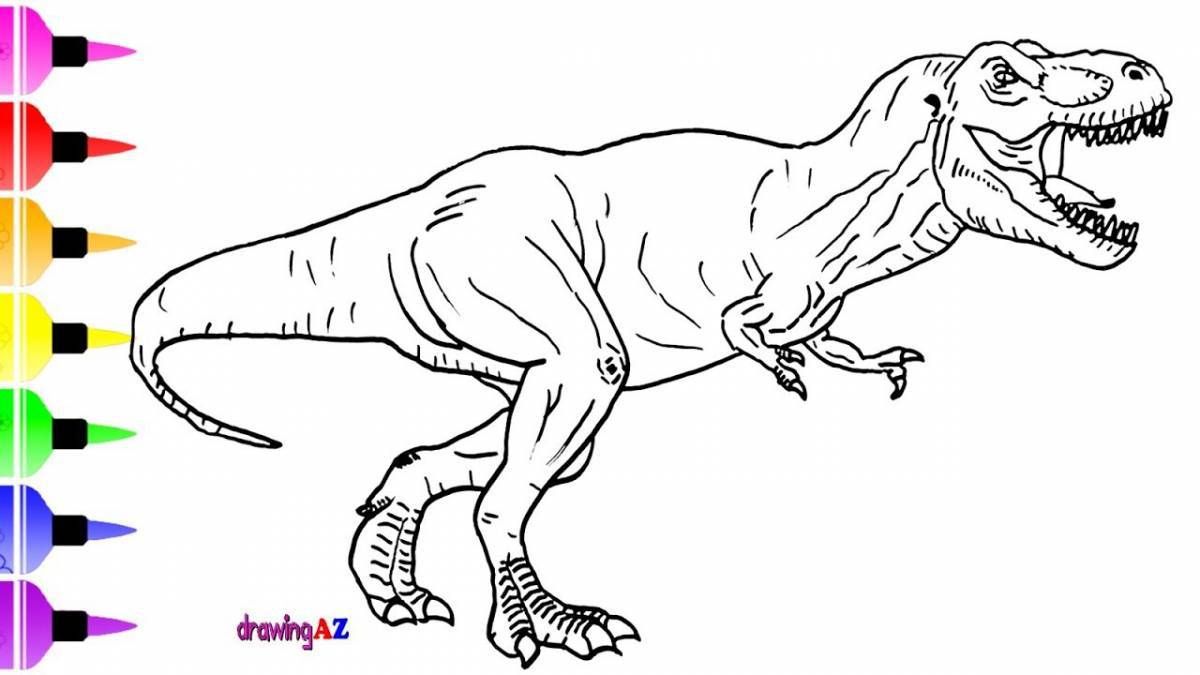 Монументальная раскраска tyrannosaurus rex