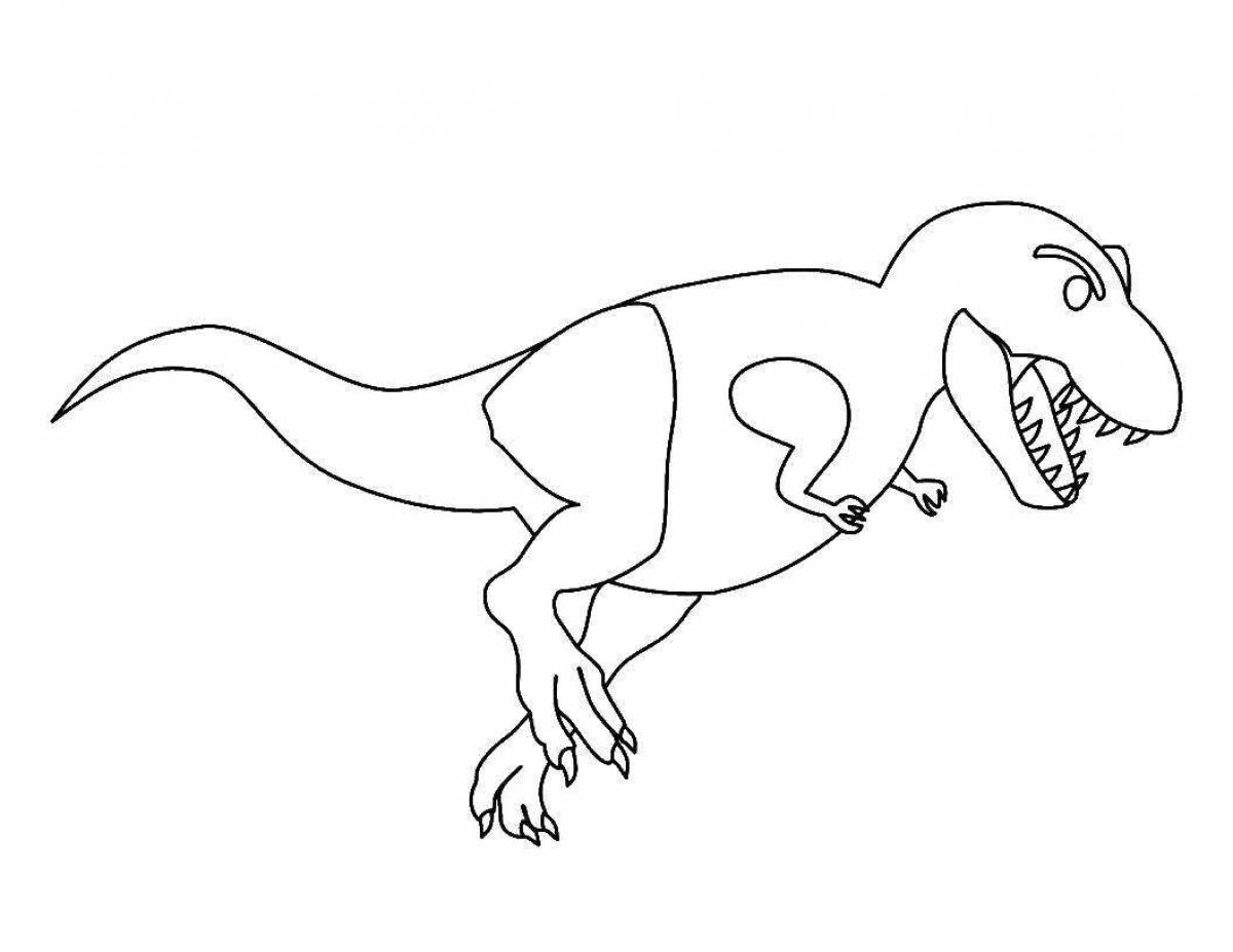 Amazing tyrannosaurus rex coloring page