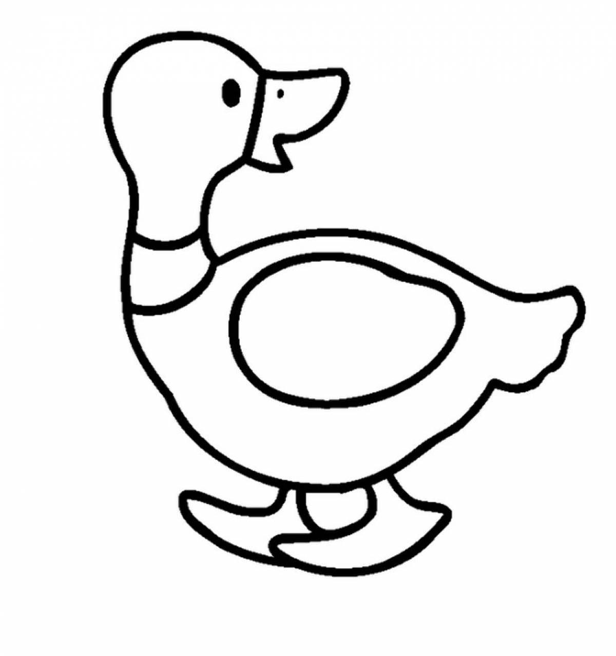 Charming duck lalaphan coloring pages