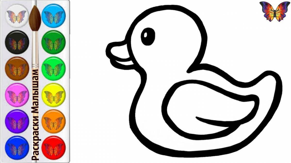 Lalafan animated duck coloring book