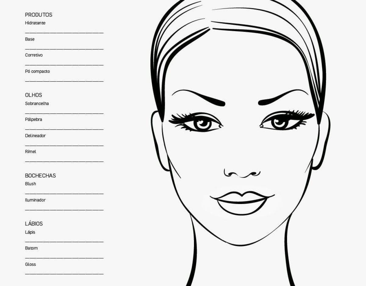 Coloring book with awesome face makeup