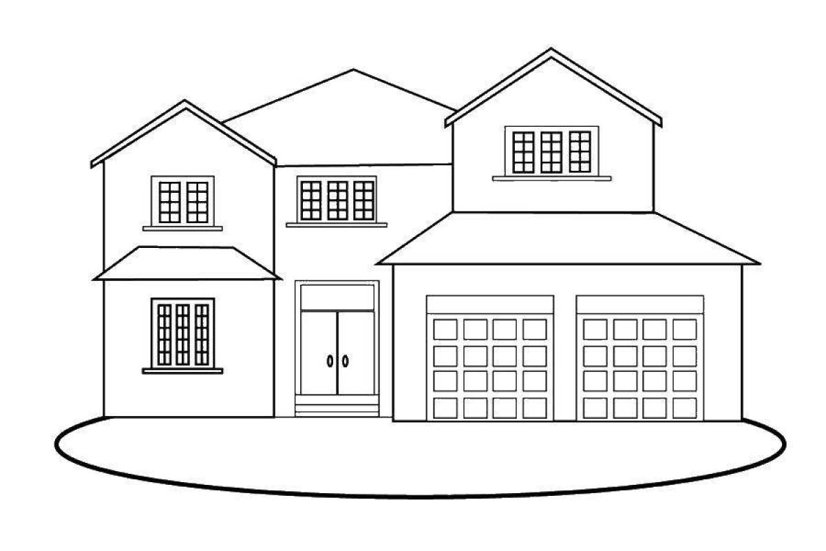 Great house coloring pages