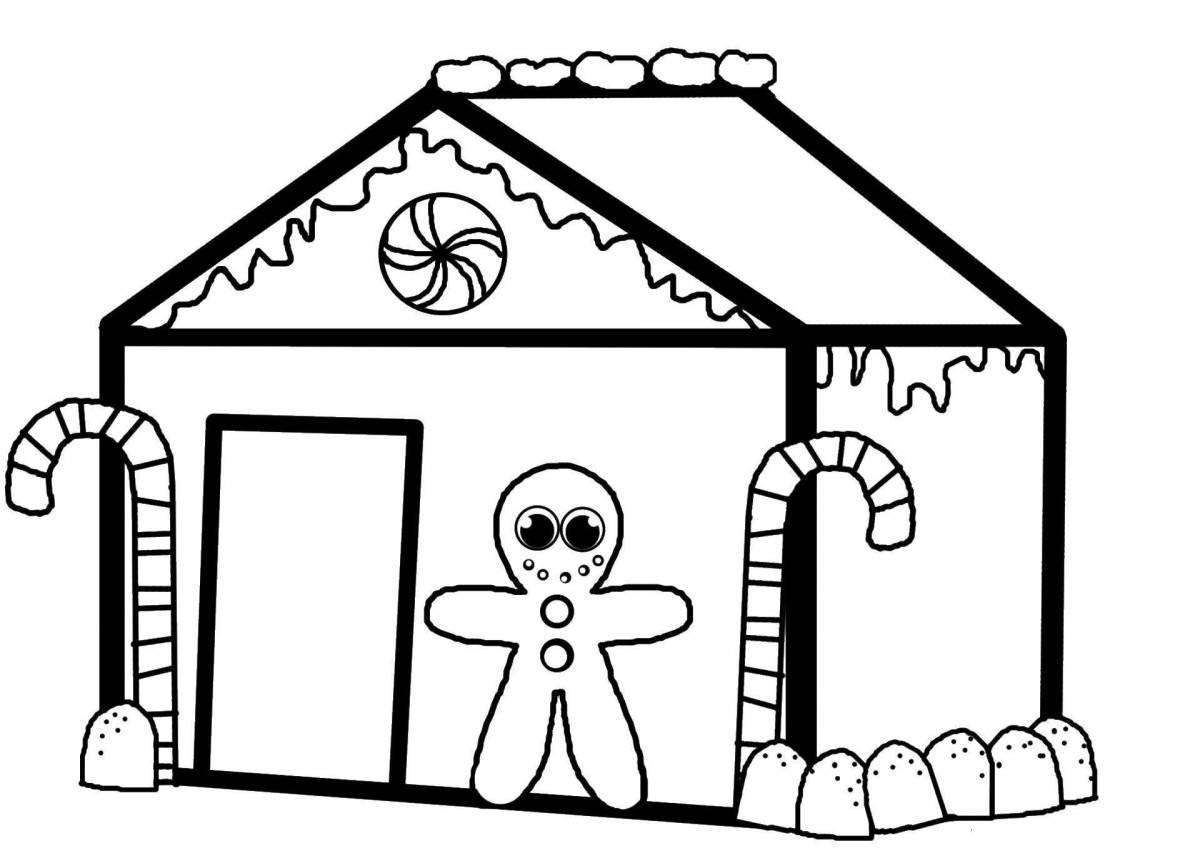 Joyful house coloring pages