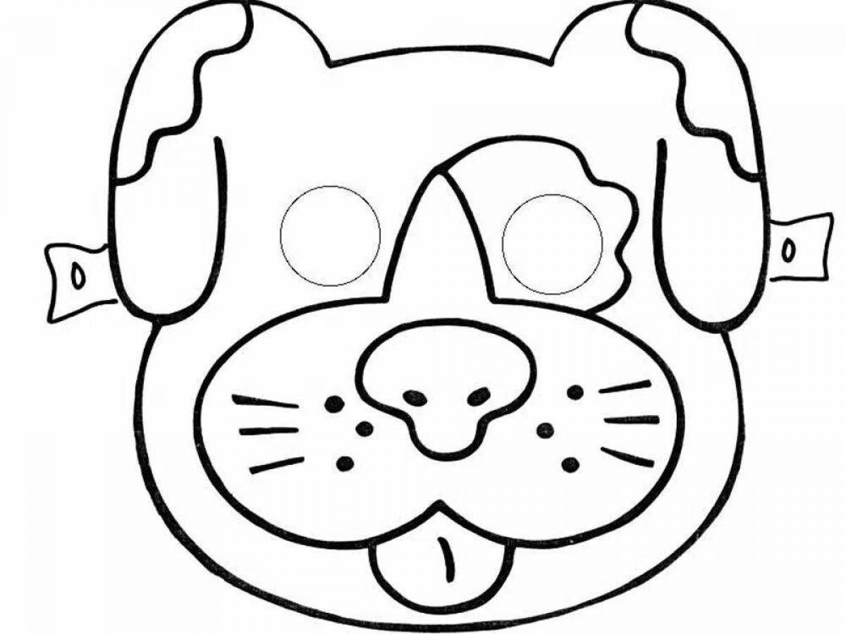 Dramatic mask coloring page