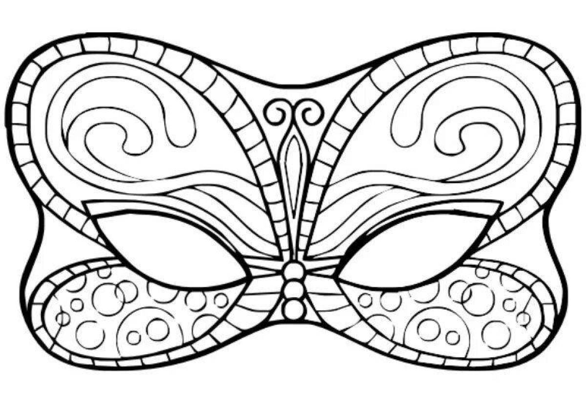 Animated mask coloring page