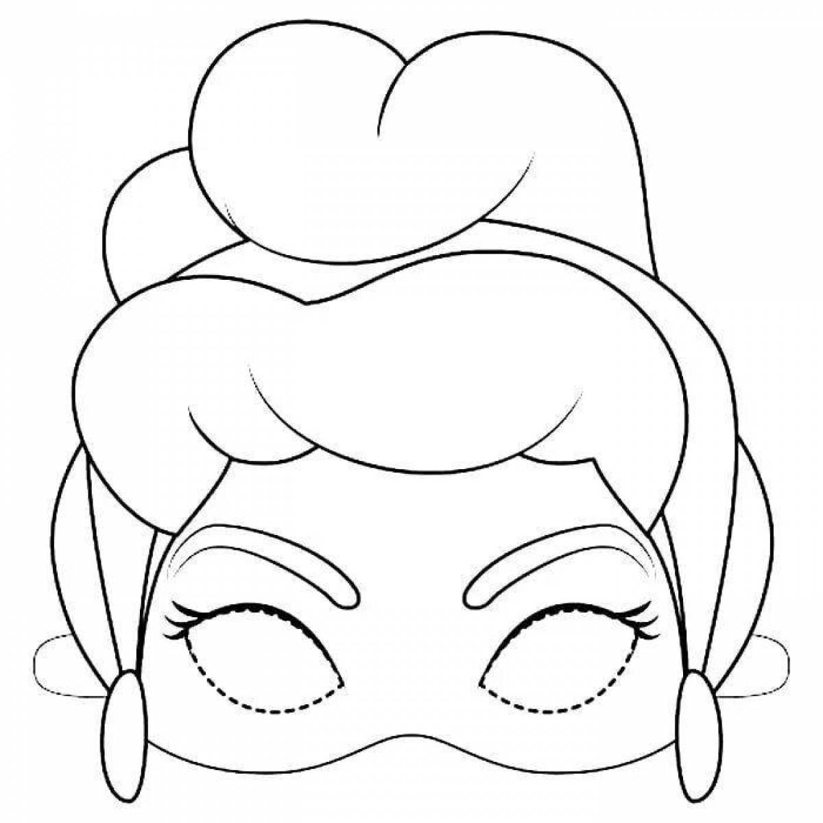 Coloring page cheeky mask