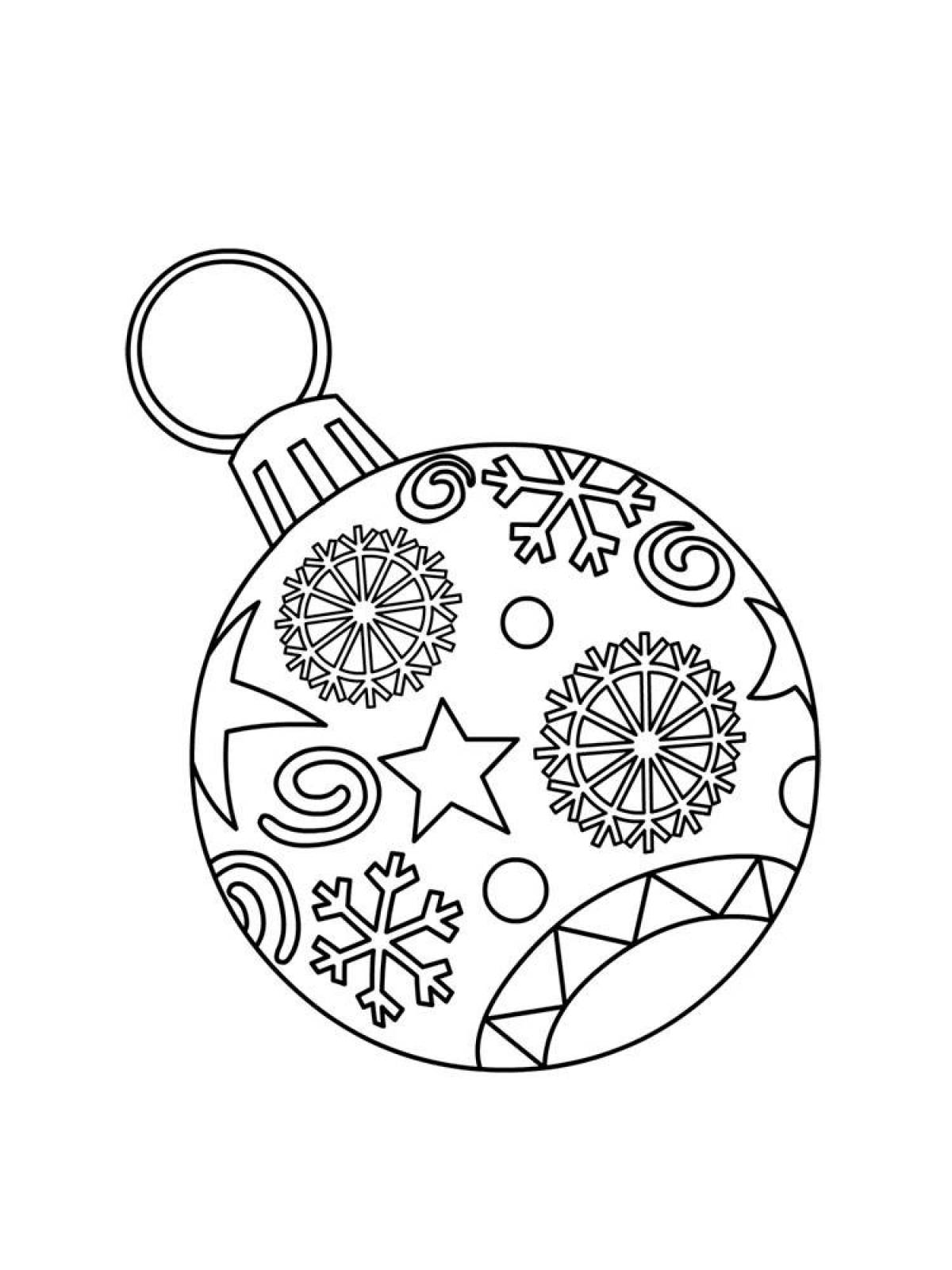 Coloring book exciting Christmas decorations
