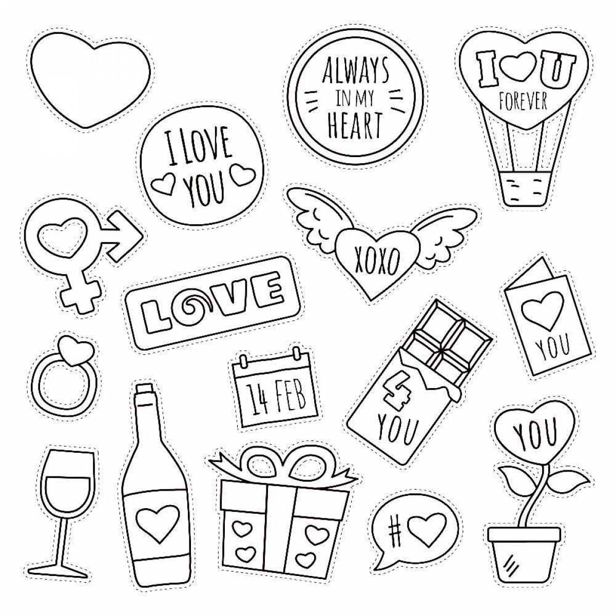 Раскраска Яркие наклейки-раскраски