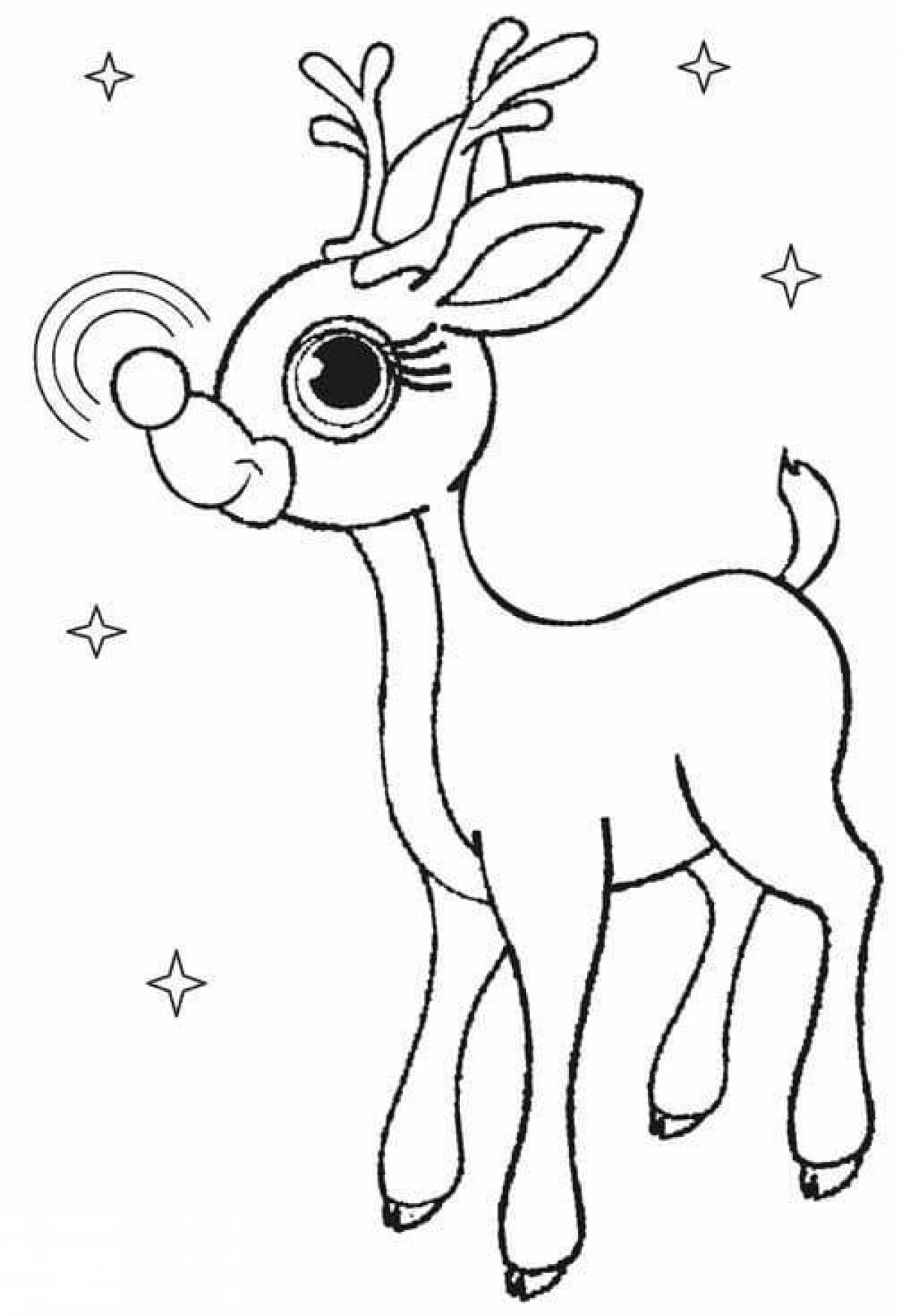 Rudolph the Reindeer раскраска