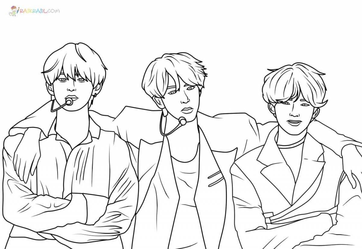 Charming bts coloring book