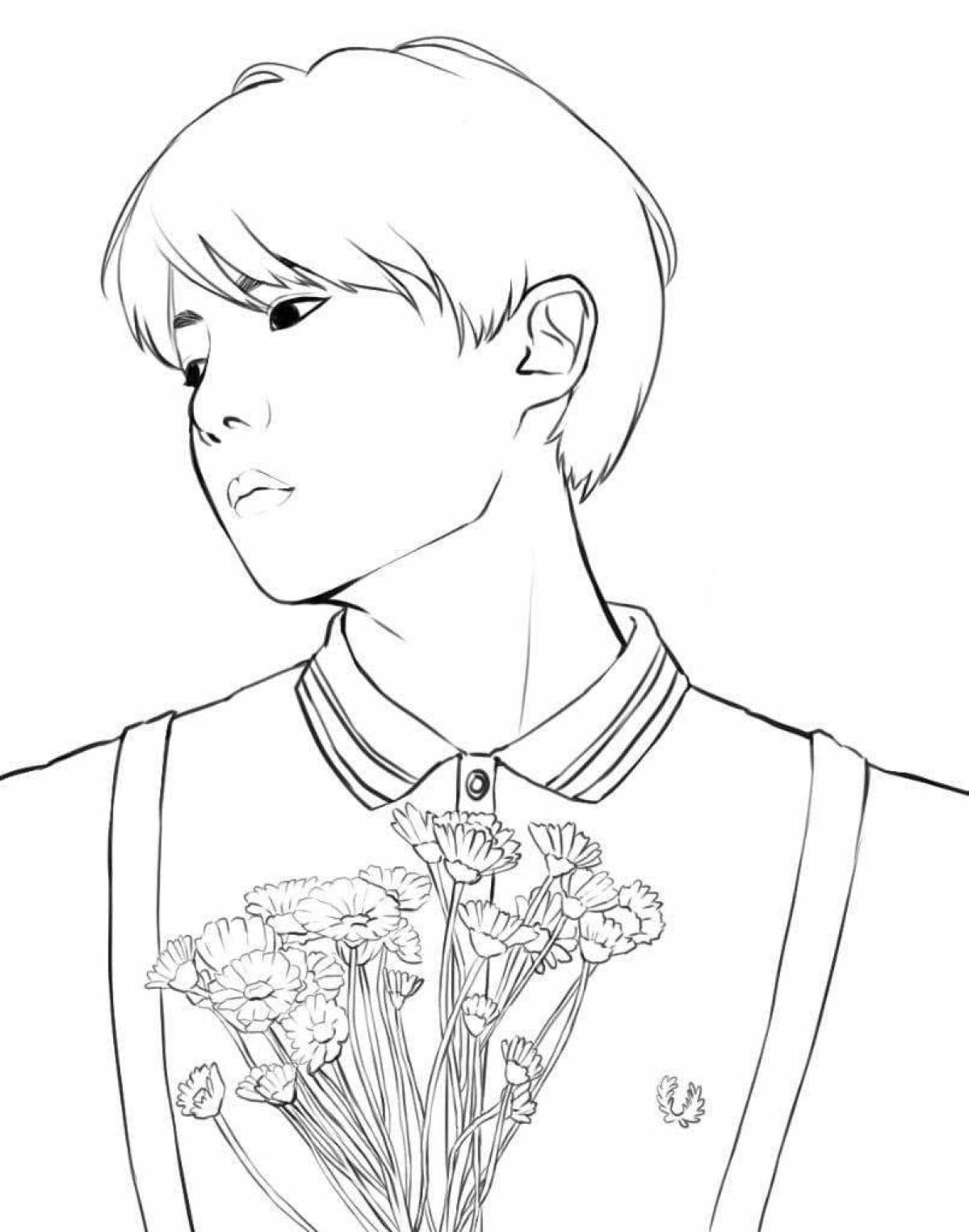 Sweet bts coloring page