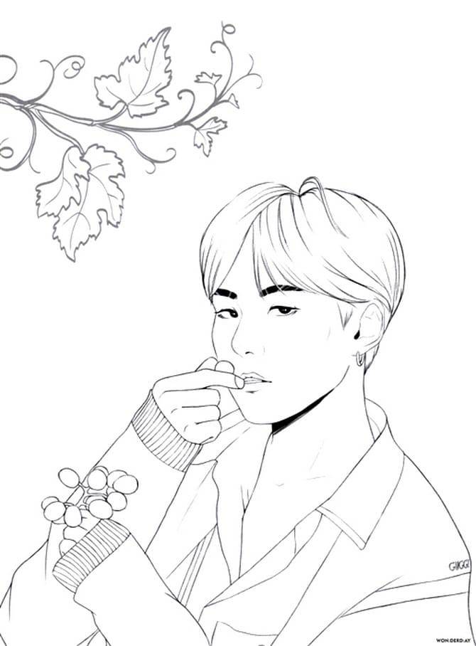 Bts fat coloring page