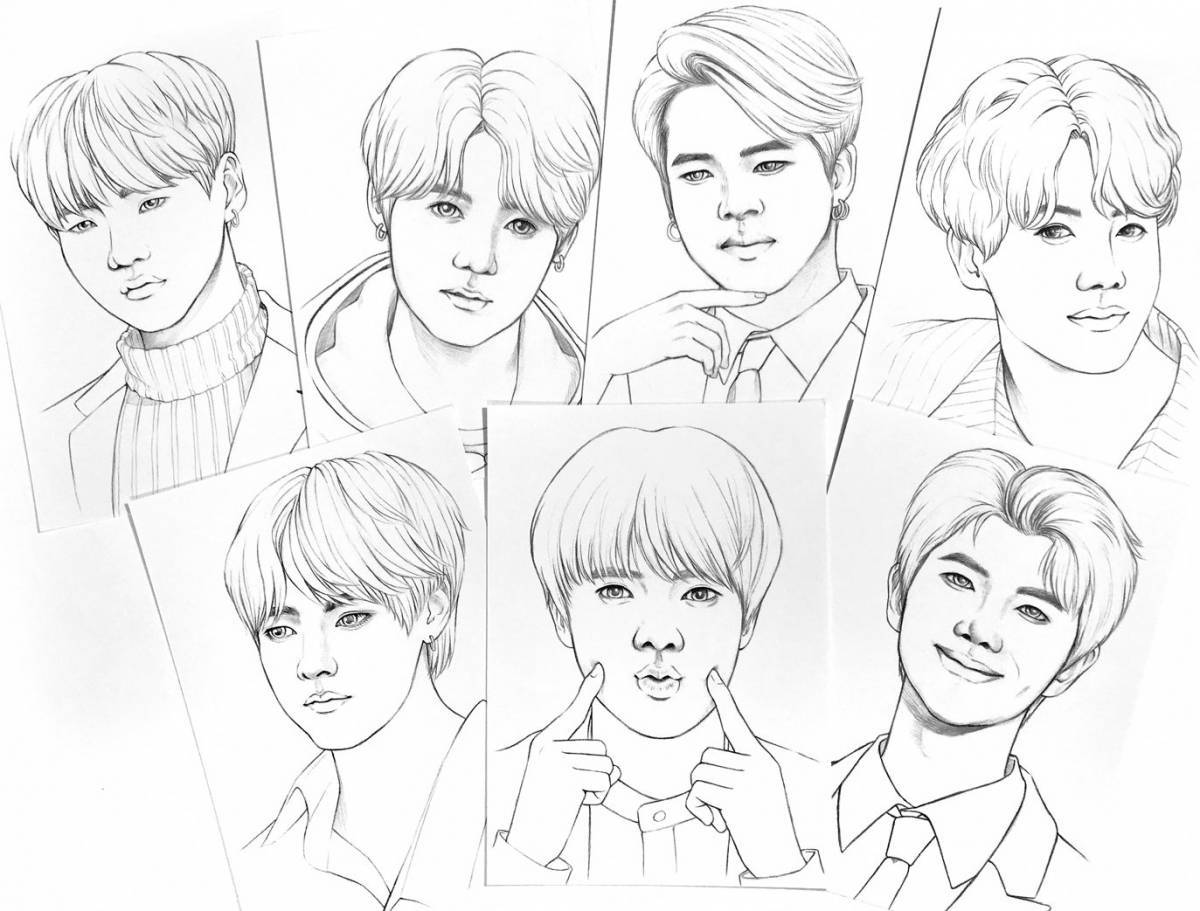 Sassy bts coloring page