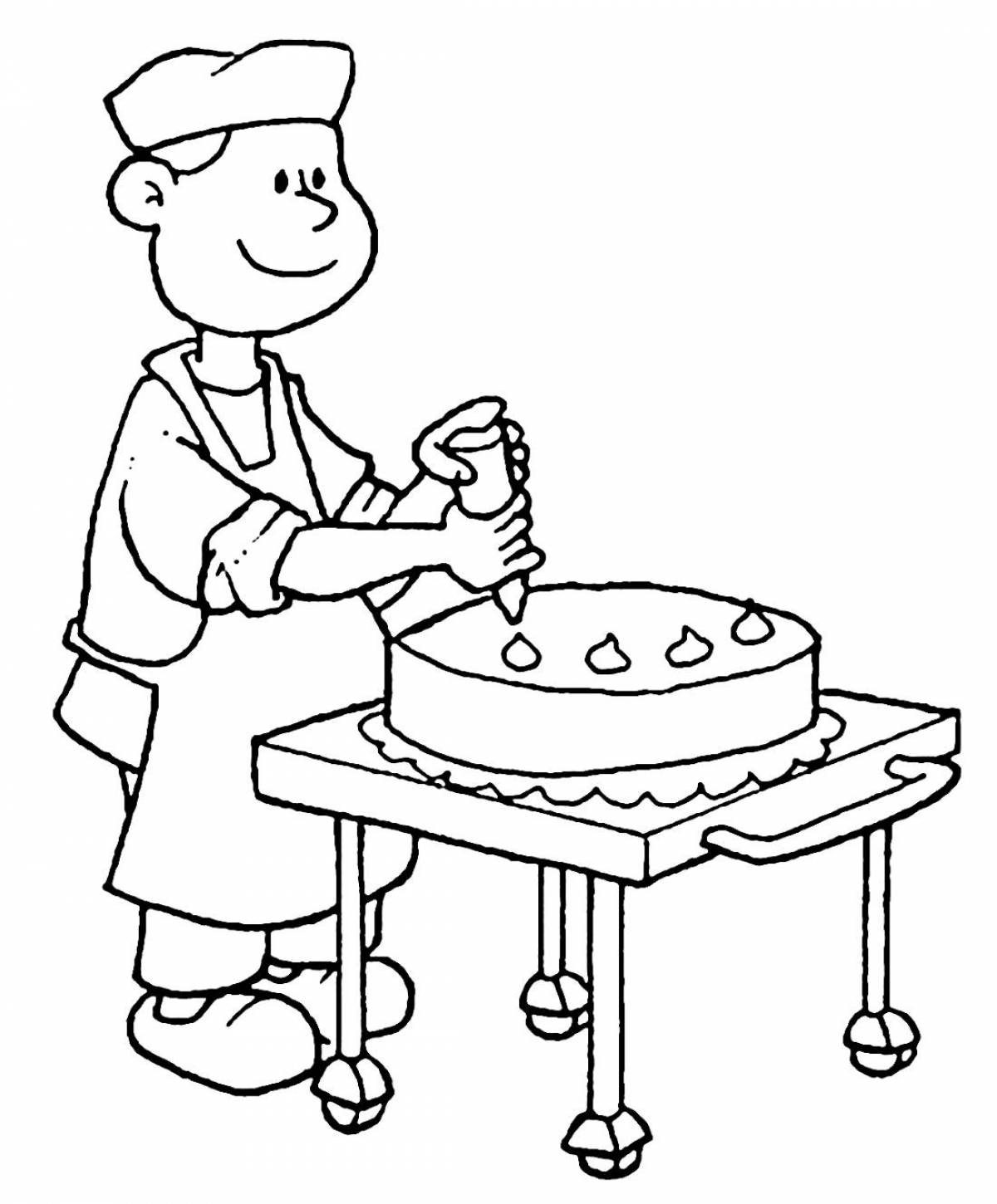 Entertaining coloring pages of professions for children 6-7 years old