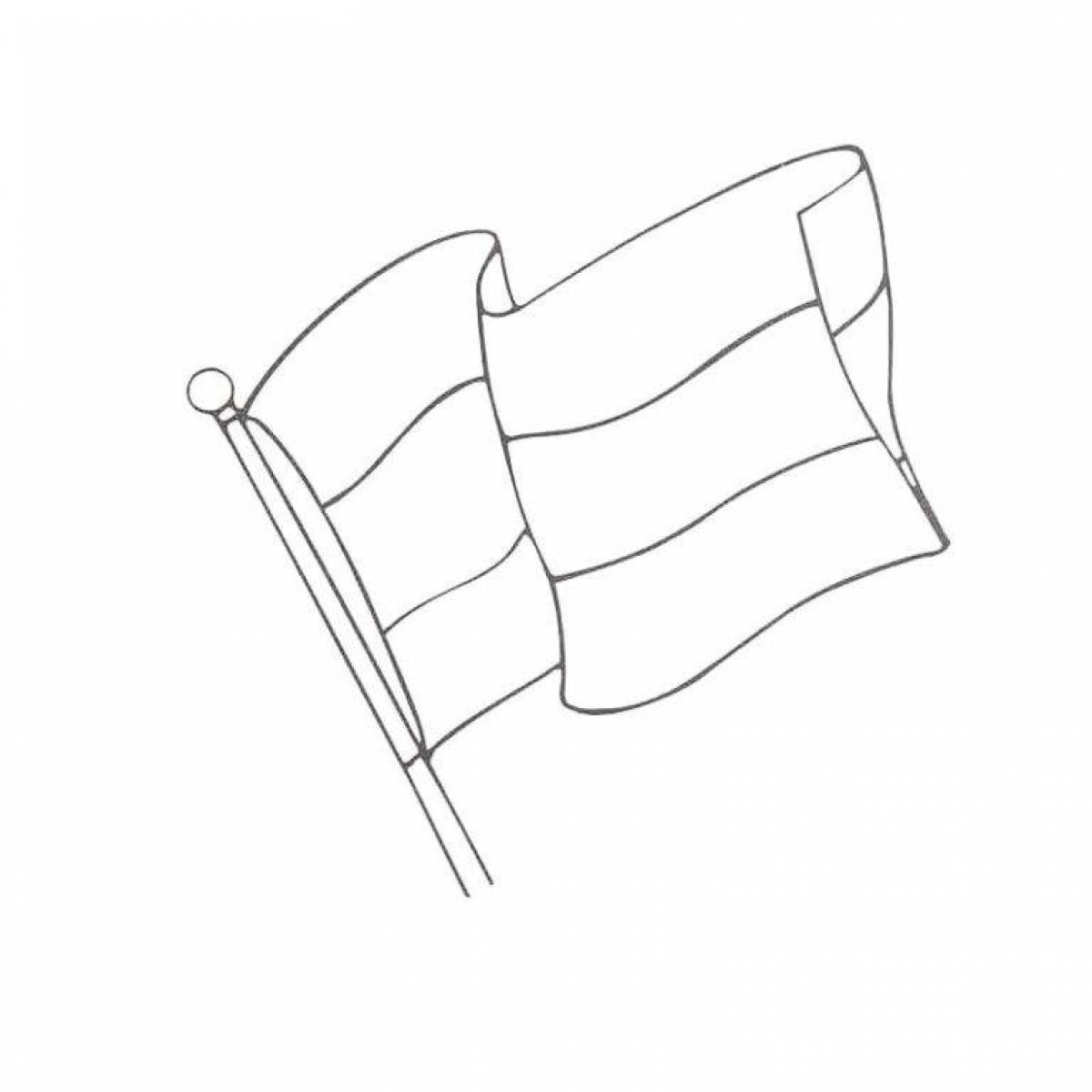 Glorious Russian flag coloring page for kids