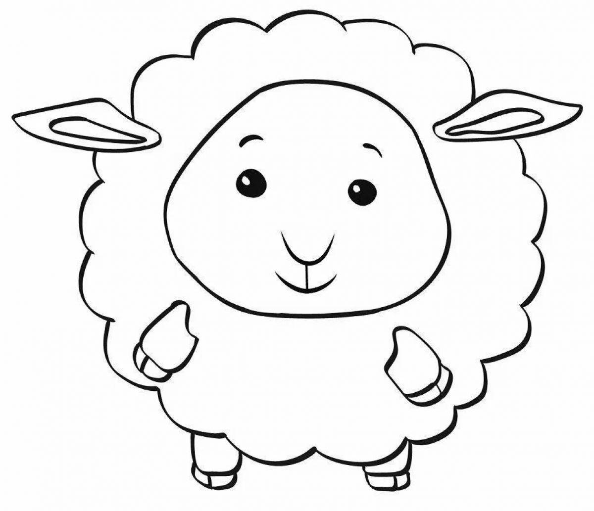 Adorable lamb coloring book