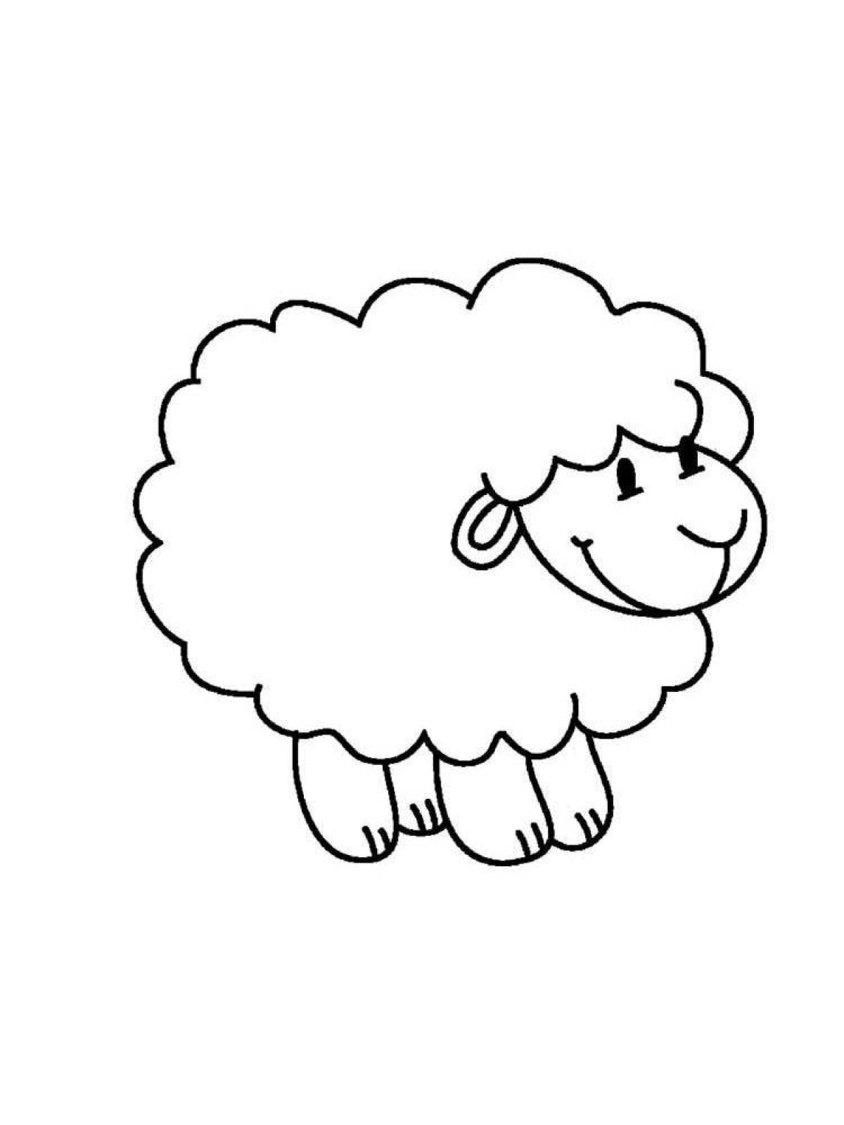 Funny lamb coloring book