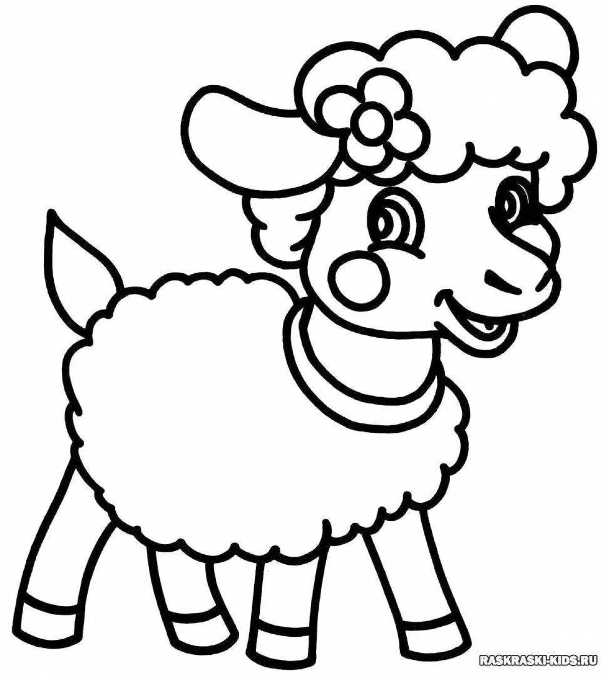 Affectionate lamb coloring