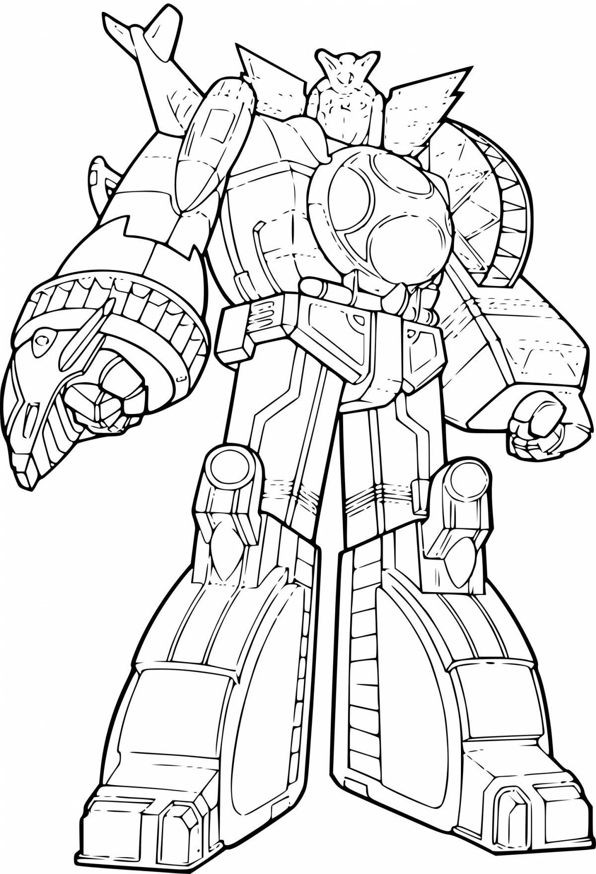 Fancy robot coloring pages for boys