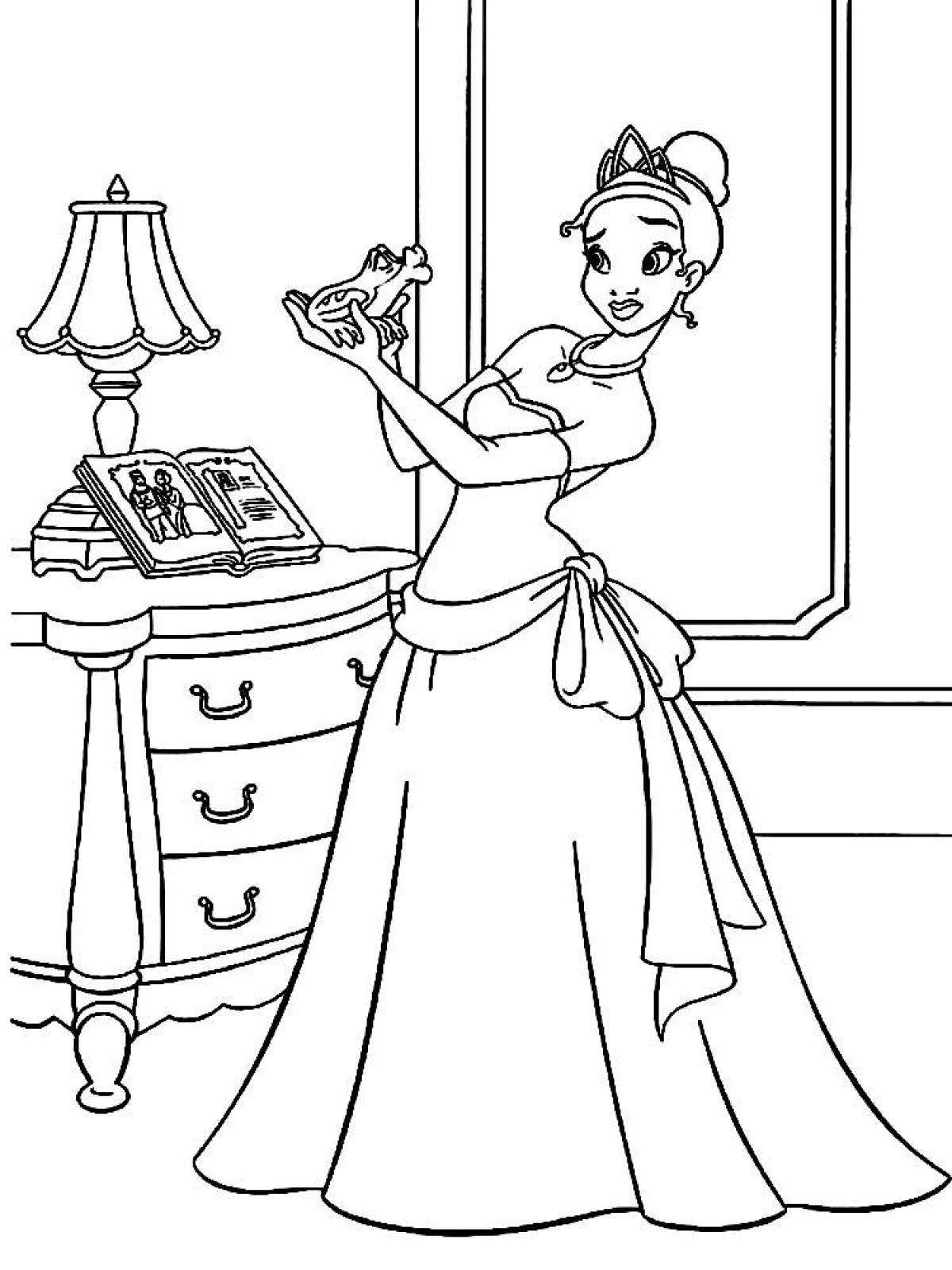 Disney princess glitter coloring book