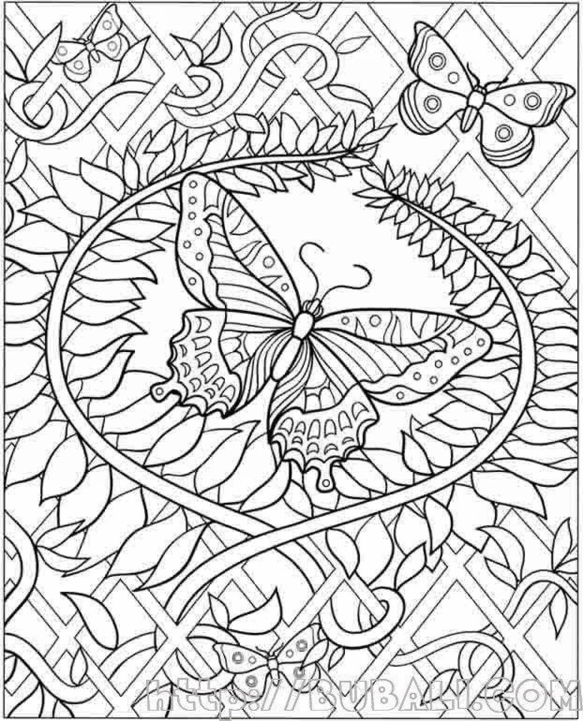 Refreshing anti-stress coloring book for adults